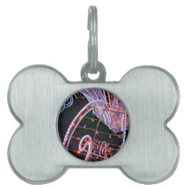 Rosa swirrt ID-bricka husdjur