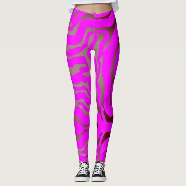 Rosa swirrt leggings (Framsida)