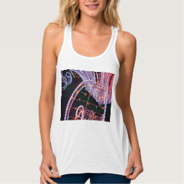 Rosa swirrt linne med racerback 