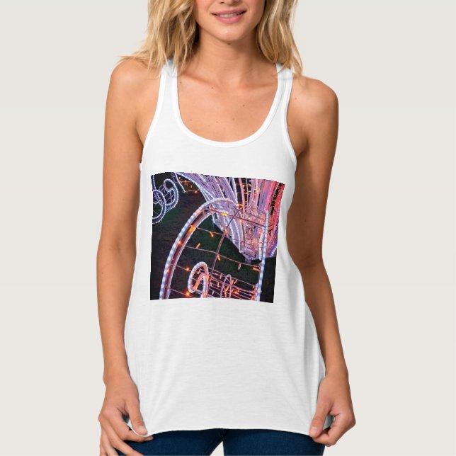 Rosa swirrt linne med racerback  (Framsida)