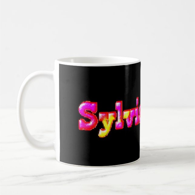 Rosa Sylvia Namn Kaffemugg (Vänster)