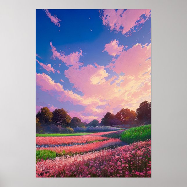 Rosa Symphony in Meadow Poster (Framsidan)