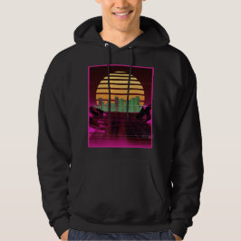 Rosa Synthwave Design Manar Hoodie