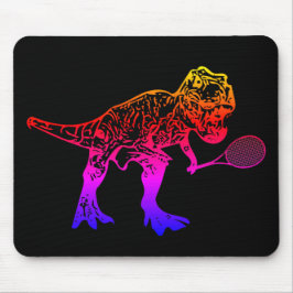 Rosa T-Rex Dinosaur Tennis Player on Black Musmatta