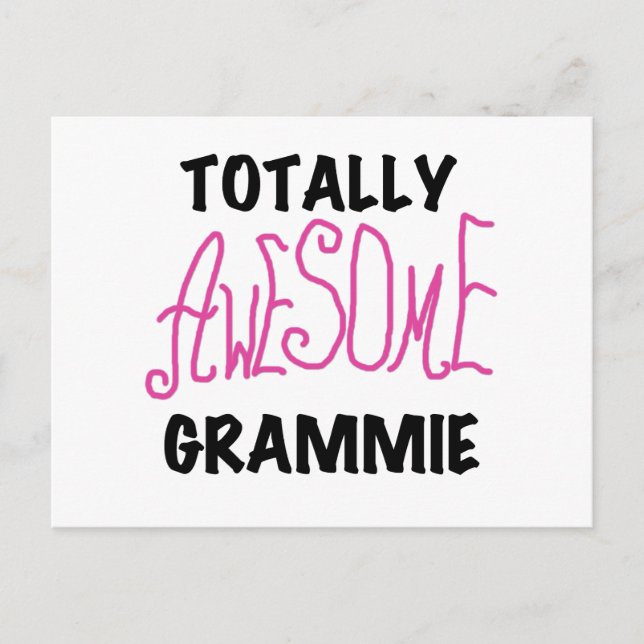 Rosa T-shirts  Fantastisk Grammie Vykort (Framsida)