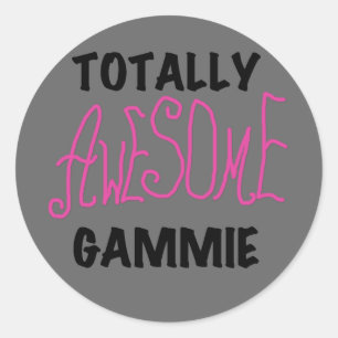 Rosa T-shirts och presenter för Fantastisk-gammie Runt Klistermärke