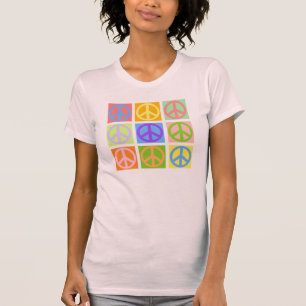 Rosa T-tröja för fredstecken - MER färgar T Shirt