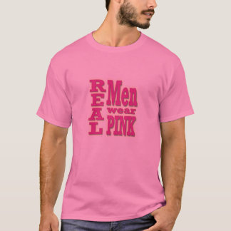 Rosa T-tröja för verklig manarbära - rosa text T-shirt