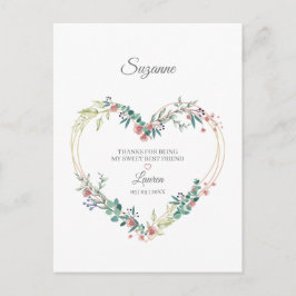 Rosa Tack för Blommigtens bästa vänner! Vykort