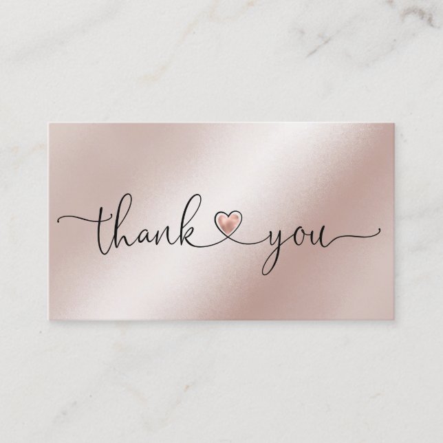  rosa tack för din ordning visitkort (Framsida)