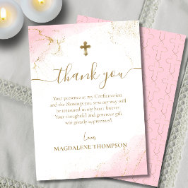 Rosa Tack Kor Flickebekräftelse från Guld Kort