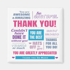 Rosa Tack Modern Typografi Magnet