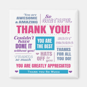 Rosa Tack Modern typografi Magnet