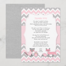 Rosa tackkort för dusch av bebisamhällen