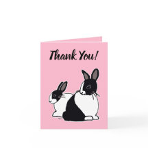 Rosa - tackkort för nederländsk kanin