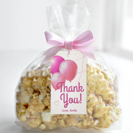 Rosa Tacksamt Födelsedagsfirande Presentetikett