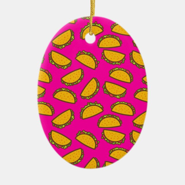 rosa tacos julgransprydnad keramik (Framsidan)
