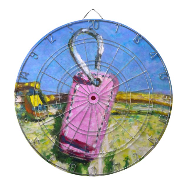 Rosa Tag Expressionistiska Målningar iPad mini Darttavla (Framsidan)