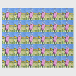 Rosa Tag Landskap Modern Abstrakt Expressionistisk Presentpapper