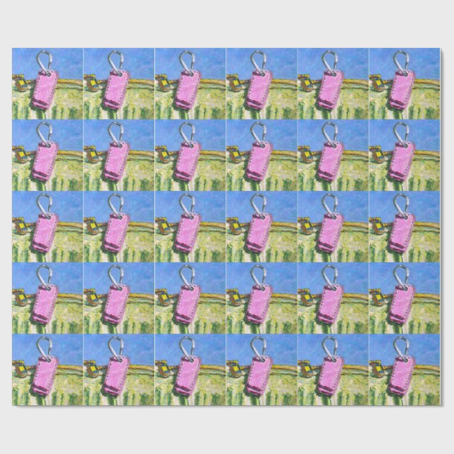Rosa Tag Landskap Modern Abstrakt Expressionistisk Presentpapper (Platt)