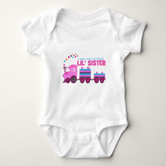Rosa Tåg - Lil'Sister Tee Shirt (Framsida)