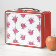 Rosa taggigt hjärta Cybersigilism Lunchbox