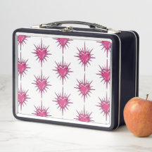 Rosa taggigt hjärta Cybersigilism Lunchbox