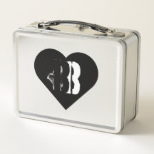 Rosa taggigt hjärta Cybersigilism Metall Lunchbox