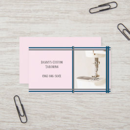 Rosa Tailor Sewing Maskin Affärskort Visitkort