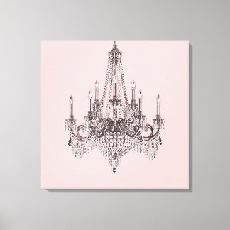 Rosa takkronemålning på canvas