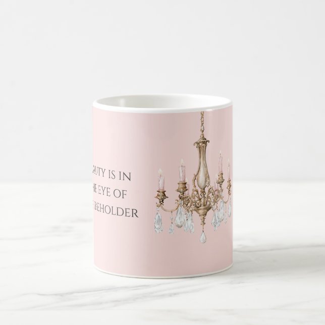 Rosa takkronljus kaffemugg (Center)