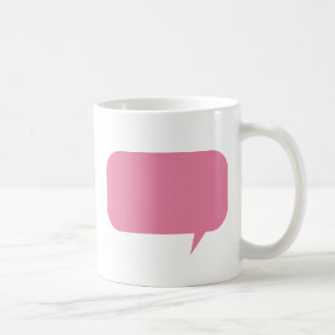 Rosa tal bubbla anpassningsbar som säger personlig kaffemugg