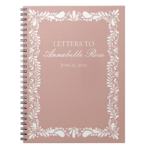 Rosa Talaver Tile Fiesta Brev till Birthday Girl Anteckningsbok