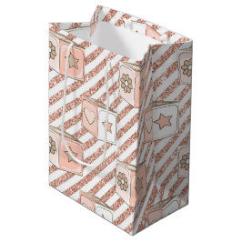 ROSA & TAN GLITTER LOOK BABY BLOCKS
