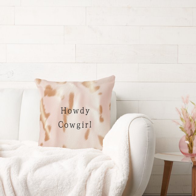 Rosa Tan Southwest Fals Cowgirl Koxhud Kudde (Soffa)