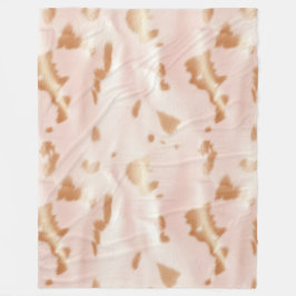 Rosa Tan Southwest Falsk Cowgirl Koxhud Fleecefilt