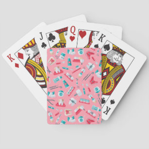 Rosa tand- mönster casinokort