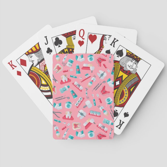 Rosa tand- mönster casinokort (Baksidan)