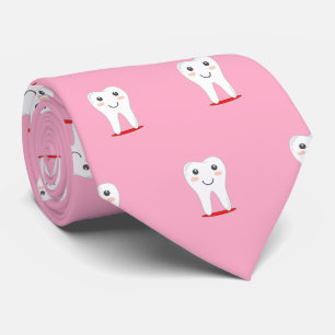 Rosa Tand Tänder Tandläkare Halsband Slips