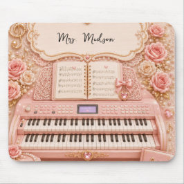 Rosa tangentbordsmusiklärarmusselpad musmatta