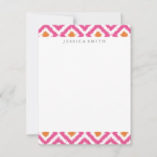 Rosa Tangerine Ikat Mönster