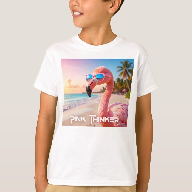 ROSA TANKARE - Flamingo ROSA T Shirt (Framsida)