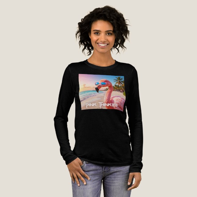 ROSA TANKARE - Flamingo ROSA T Shirt (Hel framsida)