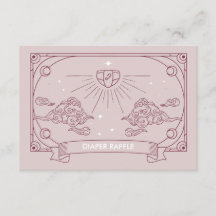 Rosa Tarot Baby Shower Diaper Raffle-hölje