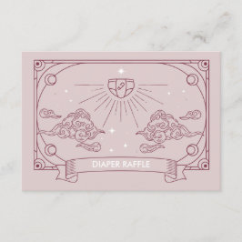 Rosa Tarot Baby Shower Diaper Raffle-hölje Tilläggskort