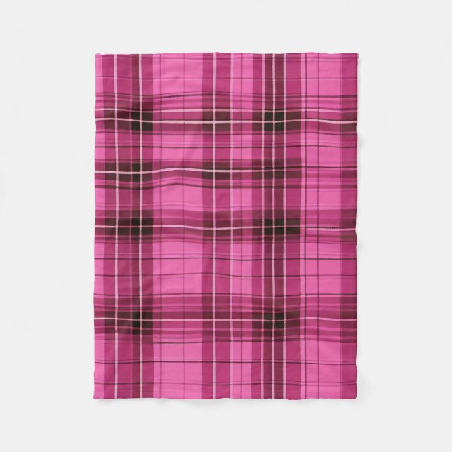 Rosa Tartan Fleecefilt (Framsidan)