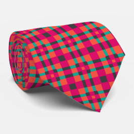 Rosa Tartan Geometric Mönster Slips