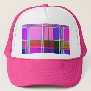 Rosa tartan tygmönsterduk Madras Keps