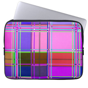 Rosa tartan tygmönsterduk Madras Laptop Fodral