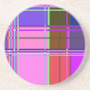Rosa tartan tygmönsterduk Madras Underlägg